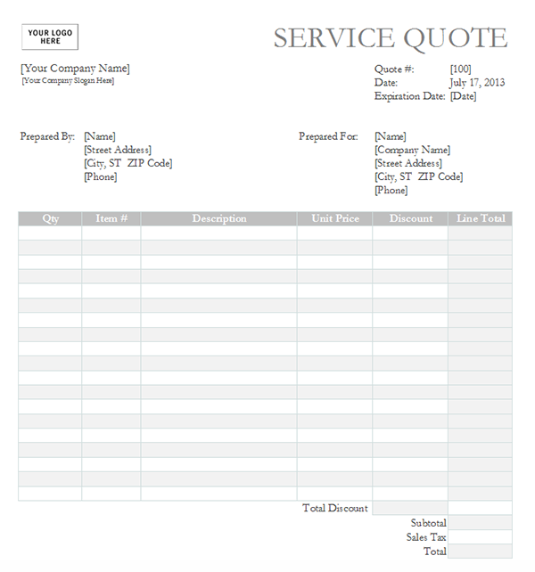 Service-Quote-Template