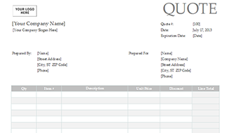 Sales Quote Template