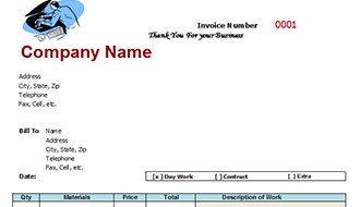 Auto Repair Invoice Template