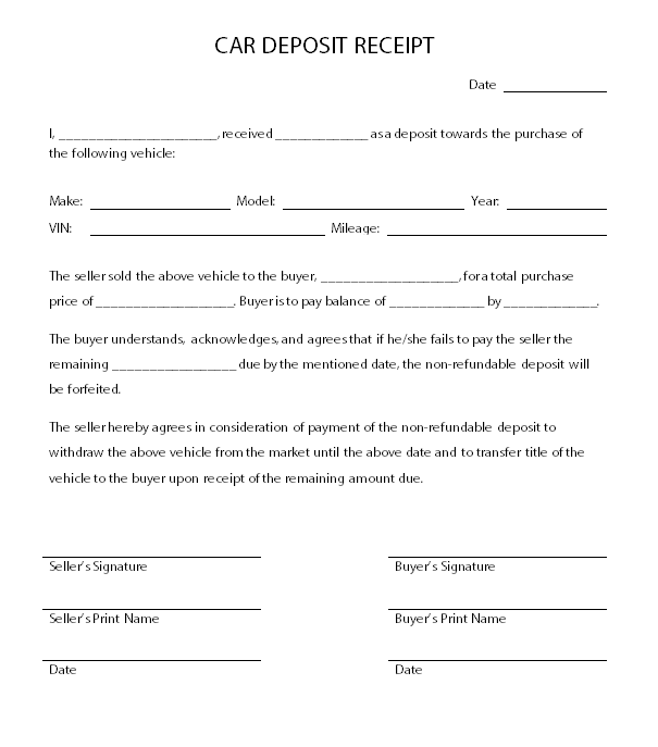 Car Sale Letter Template from www.receipttemplate.org