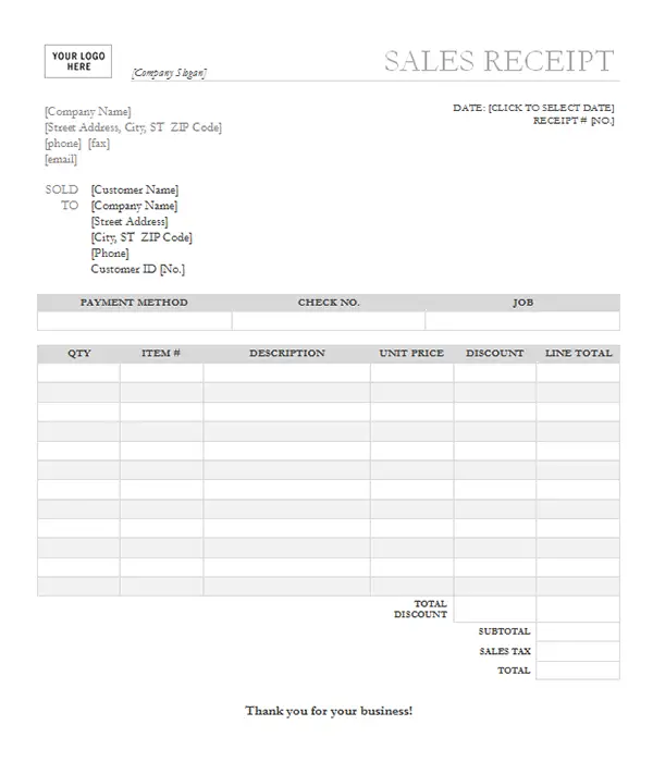 Free Bill Template Word from www.receipttemplate.org