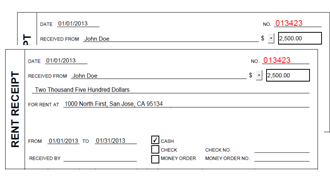 Printable Rent Receipt